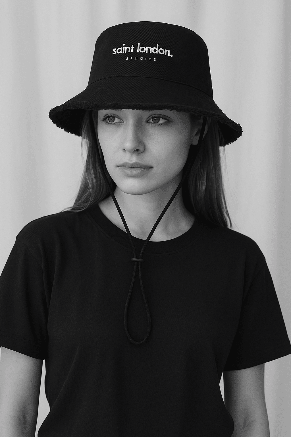 Frayed wide-brimmed bucket hat x saint london studios - Saint London Studios