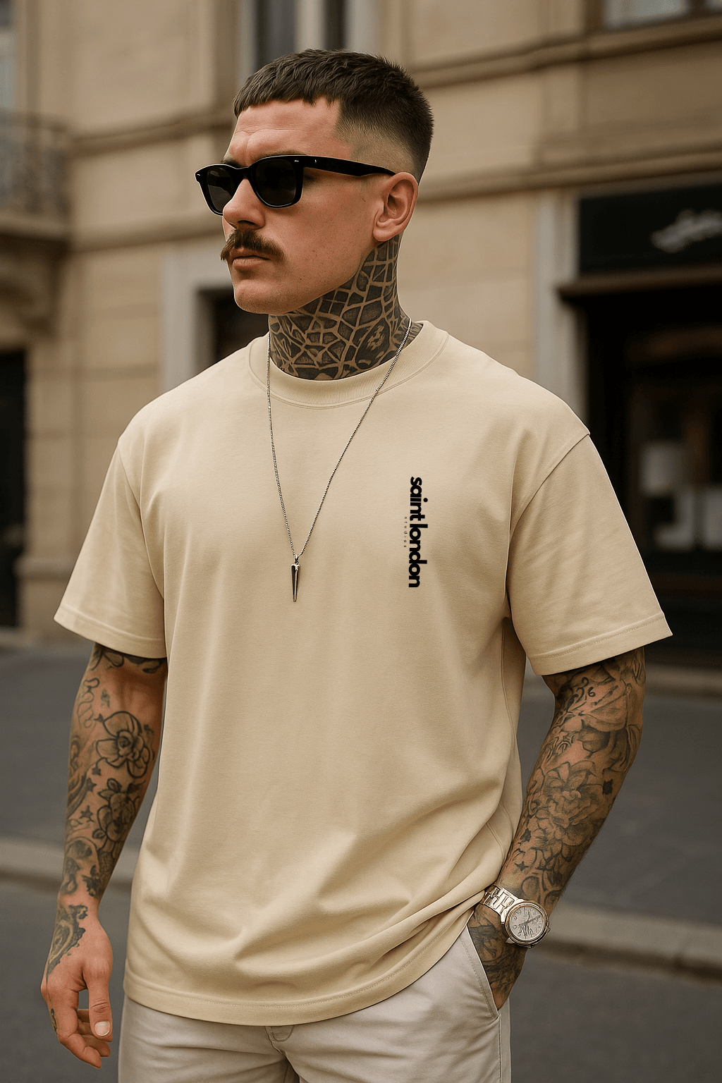 off-the-shoulder t-shirt x saint london studios - Saint London Studios
