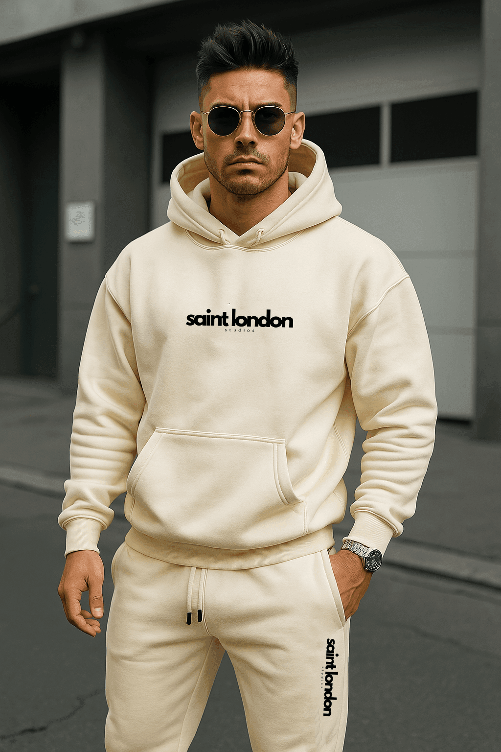 Saint London Studios Tracksuit Beige - SL1 Classic Tracksuit - Saint London Studios