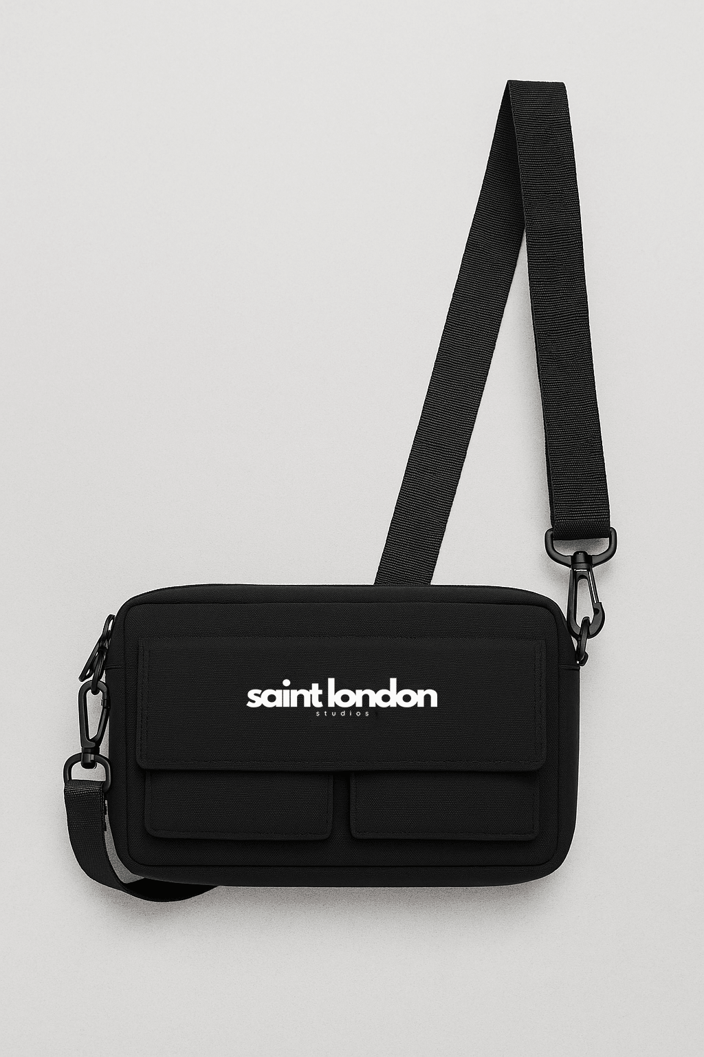 Square polyester bag with front pocket x saint london studios - Saint London Studios